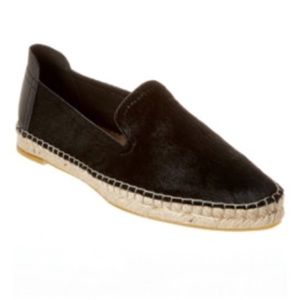 Rachel Zoe Cherry Calf Hair Espadrilles Black Sz 9